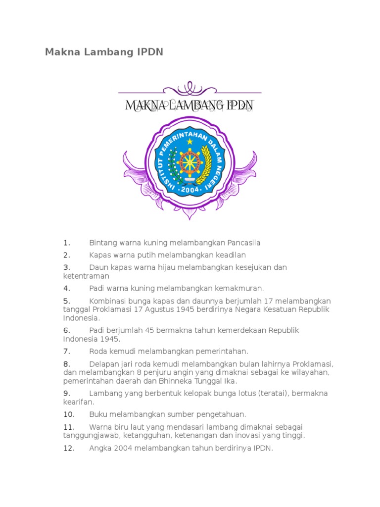 Makna Lambang IPDN