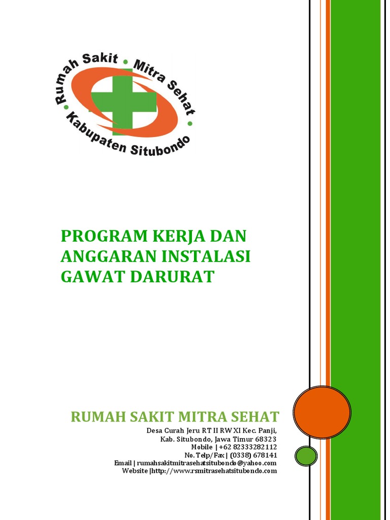 Contoh Program Kerja & Anggaran Igd