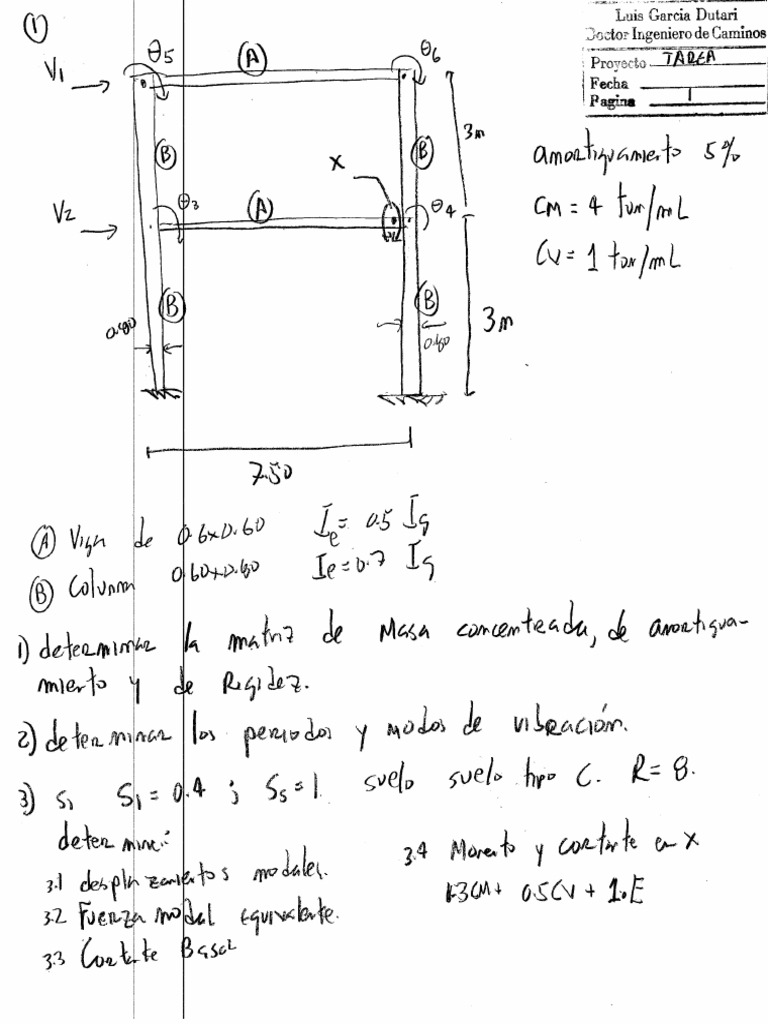 Tarea II Ingeniería Sísmica UTP | PDF | Science | Ingeniería