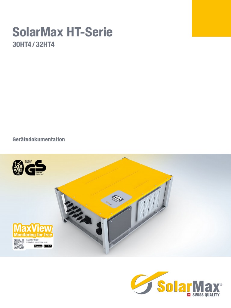 PV WR Solarmax Ht4 Serie Ba de | PDF