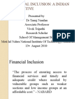 Financial Inclusion: A Indian Perspective