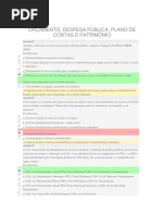 Despesas Pública Plano de Contas e Patrimônio Exercício 1