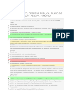 Despesas Pública Plano de Contas e Patrimônio Exercício 1