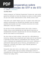 Tabela Competencias STF X STJ | PDF