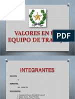 Valores en Un Equipo de Trabajo