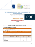 5th Global Education and Youth Training Course For Youth Multipliers
