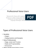 Professional Voice Users