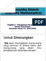  Matematika Diskrit Pendahuluan