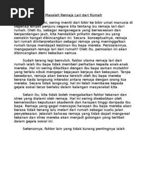 Masalah Remaja Lari Dari Rumah Pdf