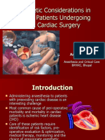 Anesthetic Considerations in Cardiac Patients Undergoing Non Cardiac Surgery