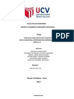 Evaluación ergonómica de la empresa HIELO INDUSTRIAL CORPORACION EMPRESARIAL D&B S.A.C