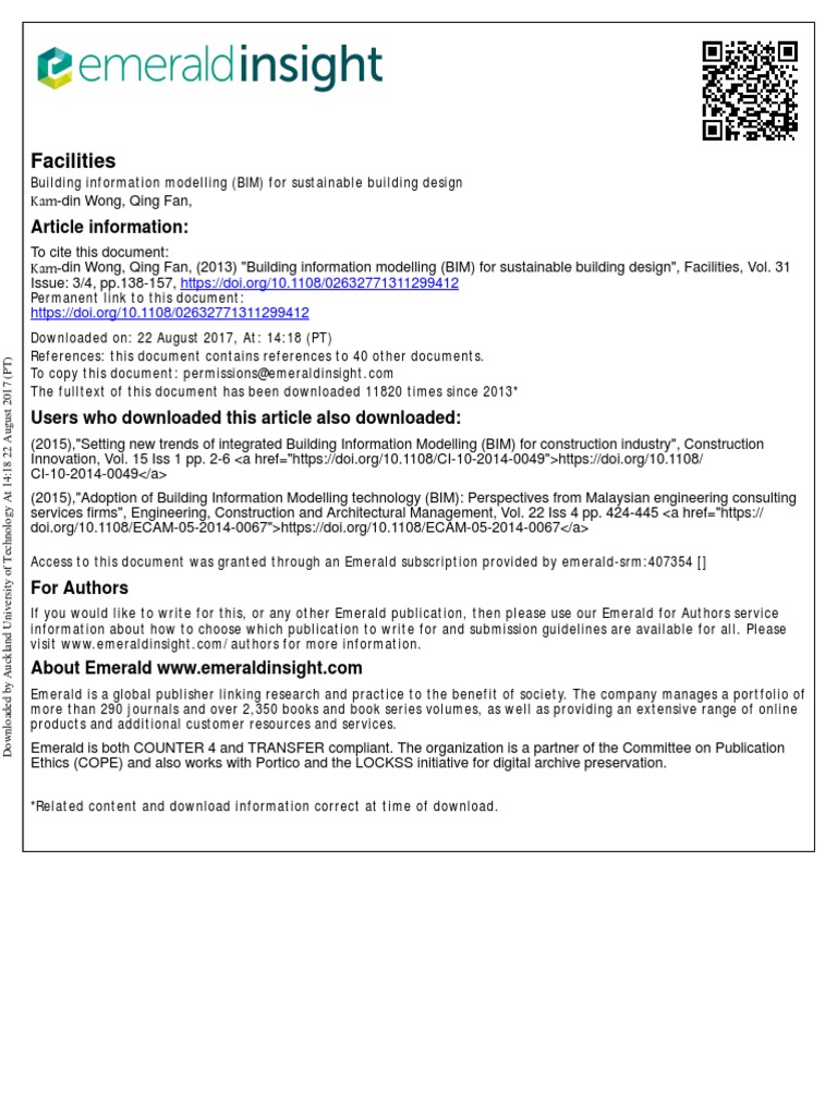 BIM for Sustainable Building Design | PDF | Building Information ...