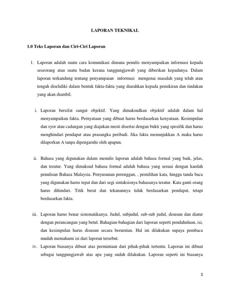 Laporan Teknikal