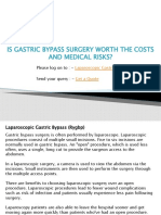 Is Gastric Bypass Surgery Worth The Costs and Medical Risks?