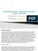 Laser Eye Surgery - Never Wear Glasses Again - We Care