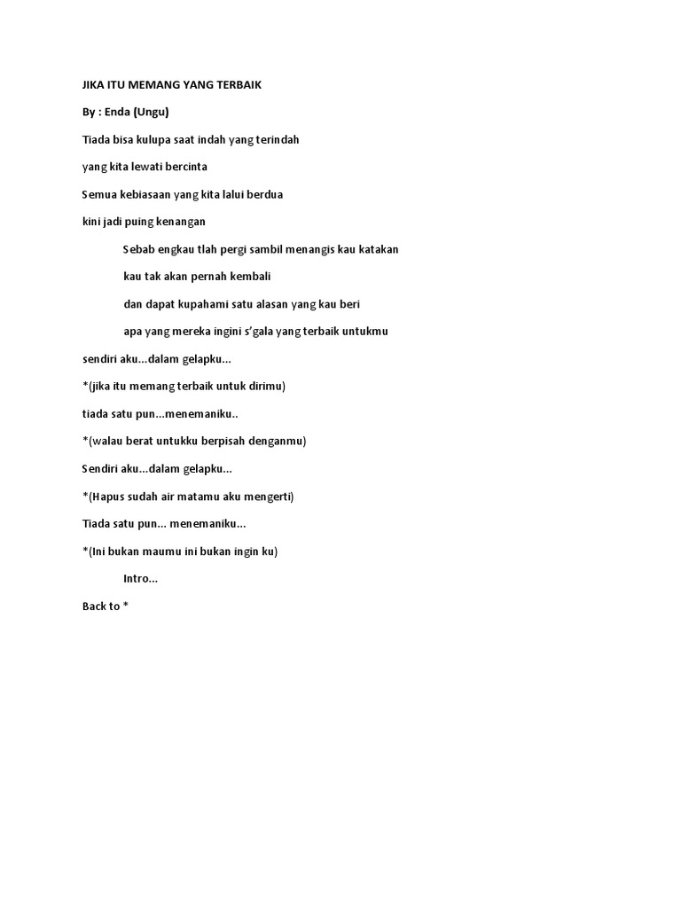 Lagu Ungu Jika Itu Yang Terbaik Python