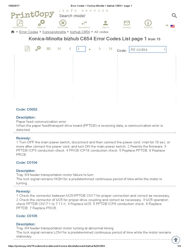KONICA MINOLTA BIZHUB C454 ERROR CODES PDF visual data 5