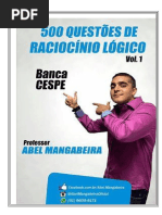 #500 Questões de Raciocínio Lógico - Vol.1 - Banca CESPE - Prof. Abel Mangabeira (Com Gabarito) PDF