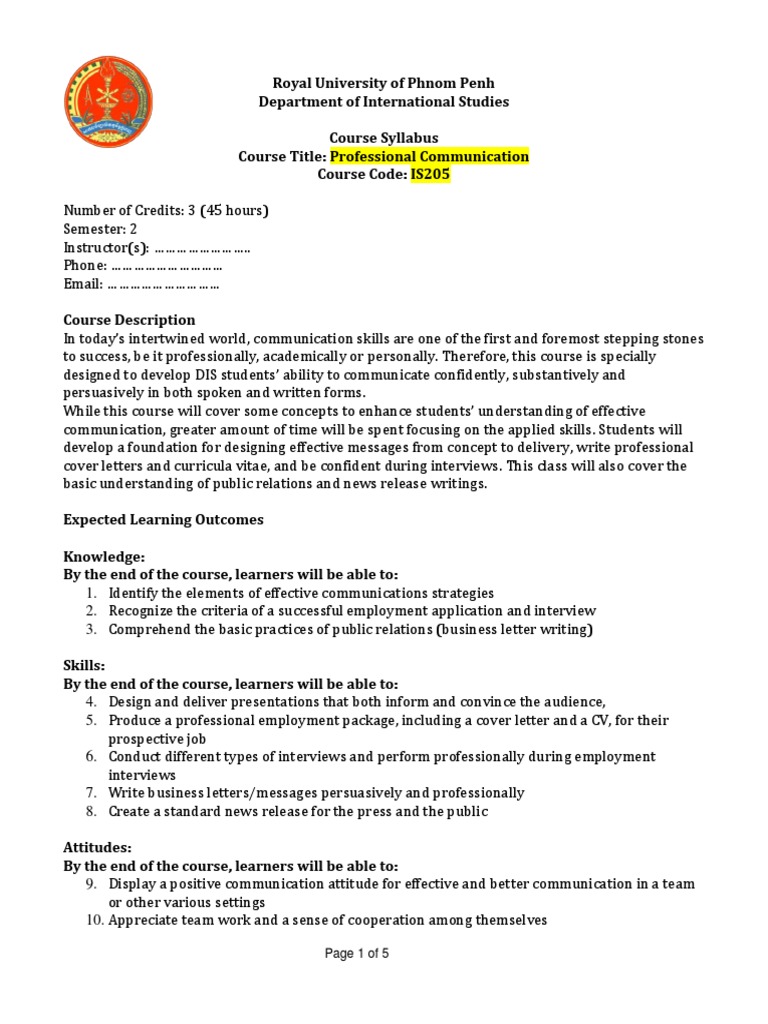 Latest Sample Syllabus | PDF | Lecture | Test (Assessment)