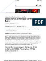 Secondary Air Damper Control in Boiler