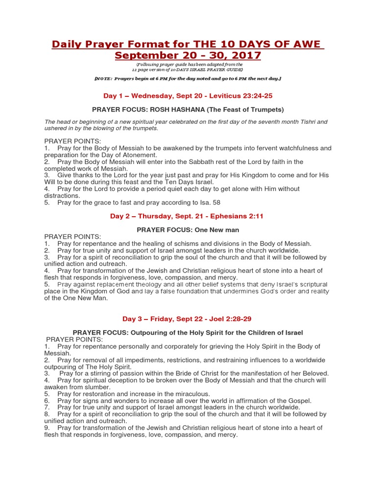 10 DAYS of AWE PDF High Holy Days Aliyah