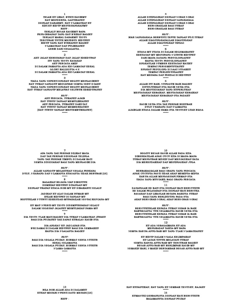 Bersyukurlah Kepada Tuhan Sebab Ia Baik Bahwasannya Tuk