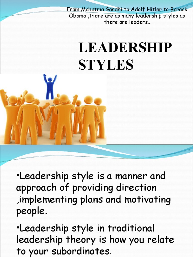 Leadership Styles PDF Leadership Employment