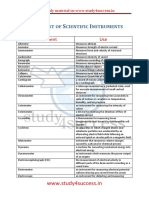 Complete List of Scientific Instrument1