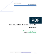 Plan de gestión de interesados del proyecto Nombre del proyecto