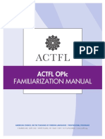 OPIc Familiarization Manual PDF