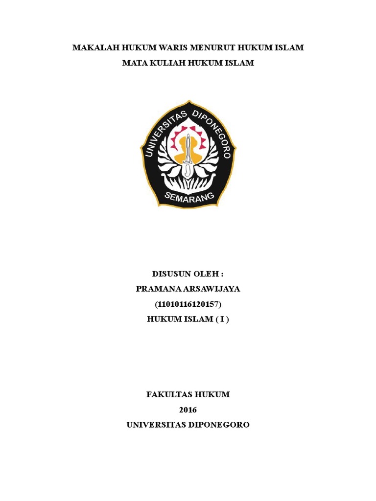 MAKALAH Hukum Waris MENURUT HUKUM ISLAM