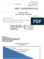 Planificare Calendaristica Integrata Clasa A II A