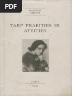 Hannah Arendt Tarp Praeities Ir Ateities