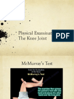 Physical Examination of The Knee Joint
