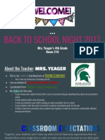 Back To School Night 2017