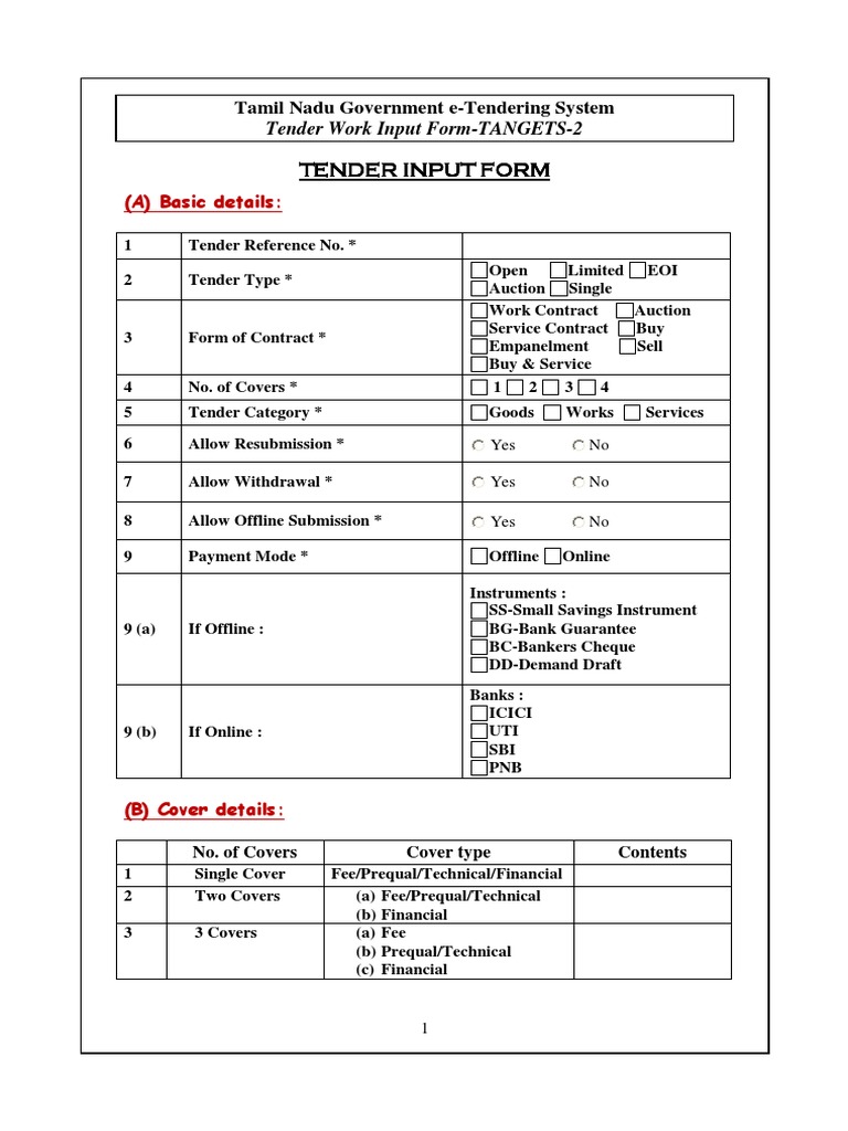 Tender Datasheet PDF | PDF | Computing | Business