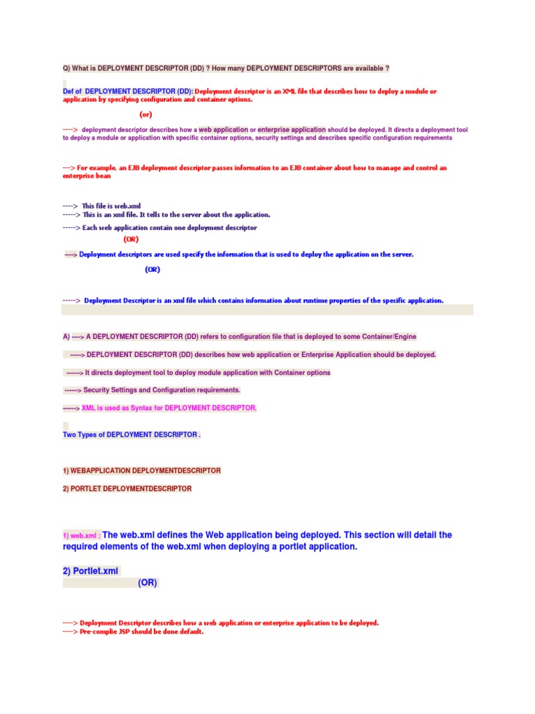 Def of Deployment Descriptor (DD) PDF