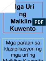 Mga Uri NG Maikling Kuwento