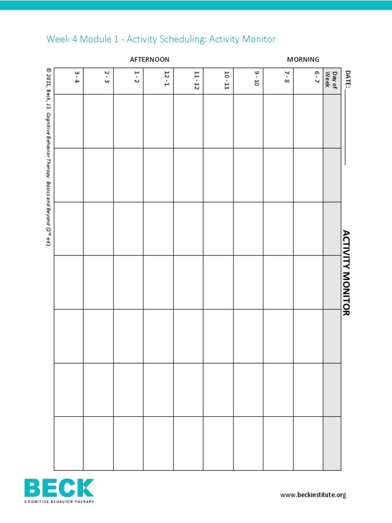 Activity Monitor | PDF | Therapy | Psychological Theories