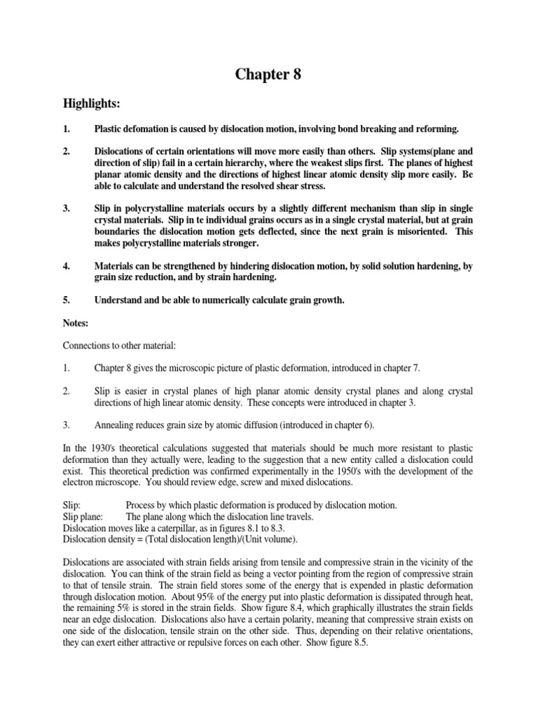 Understanding Plastic Deformation Mechanics | PDF | Dislocation ...