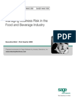 Managing Business Risk in Food & Beverage Industry 