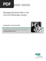 Managing Business Risk in Food & Beverage Industry 