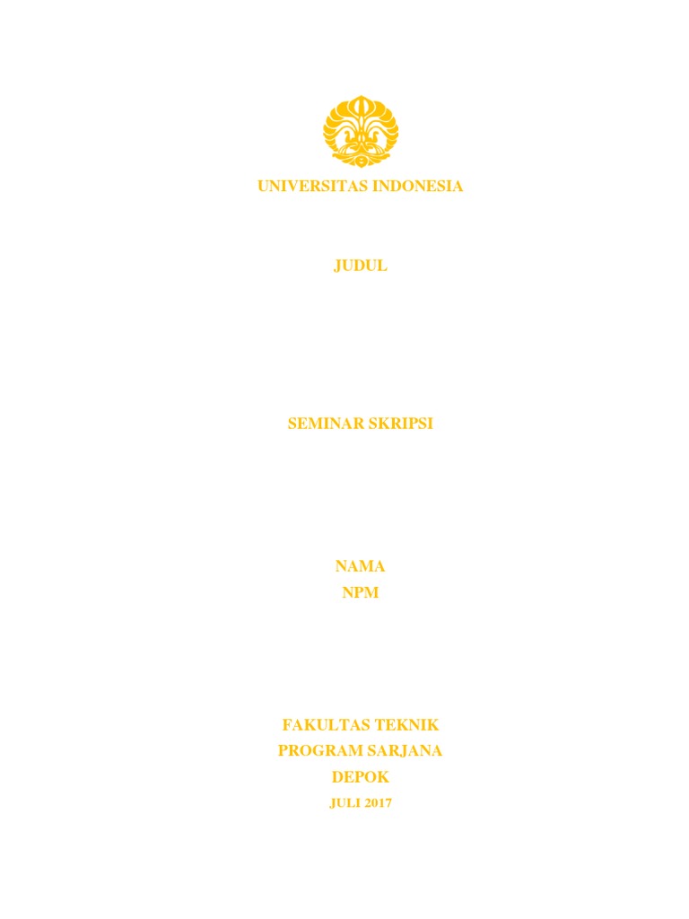 Format Skripsi Kosong Ui