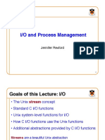I/O and Process Management!: Jennifer Rexford!