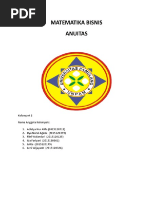 Tugas Kelompok Matematika Bisnis 1