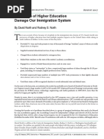 Report by CIS Entitled the Dregs of Higher Education Damage Our Immigration System