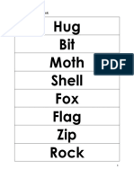 Hug Bit Moth Shell Fox Flag Zip Rock: A. Read The Word Aloud