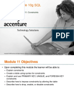 Oracle 10g SQL: Module 11: Constraints