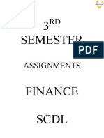 3rd Sem Finance All Subjects