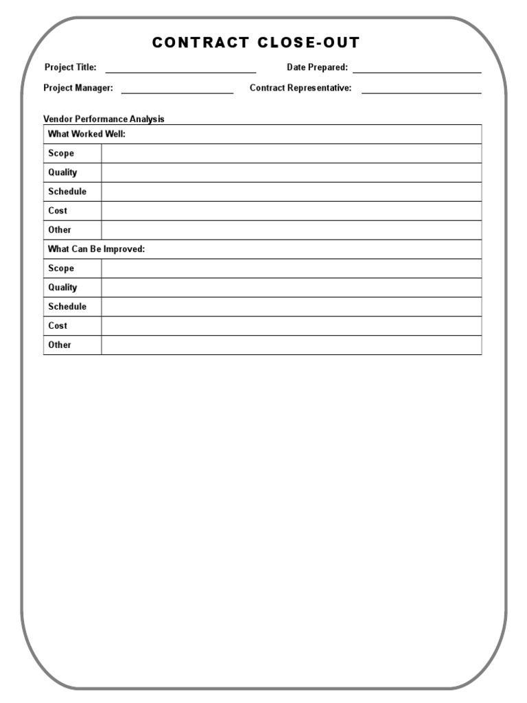 6.3 - Contract Close-Out | PDF